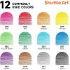 Shuttle Art 504 Colored Pencils Bulk, 12 Vibrant Colors, Pack of 42, Pre-sharpened Coloring Pencils, Wood Colored Pencil for Kids Teachers, Classroom Essentials, Back to School Supplies(720)