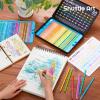 Shuttle Art 60 Metallic Colored Pencils, Colored Pencils for Adult Coloring, Soft Core Coloring Pencil in Gift Tin Box, Drawing Pencil for Kids Adults Beginners Artists Drawing Sketching(60 Pastel Colors)