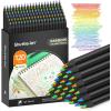 Shuttle Art 120 Pack Rainbow Pencils Bulk, 7 Colors in 1 Rainbow Colored Pencils, Pre-sharpened, Break-resistant Black Wooden Pencil for Kids and Adults Coloring, Drawing, Sketching, Doodling, Gifts