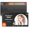 Shuttle Art 36 Colored Pencils, Botanical Themed Colored Pencils for Adult, Soft Core Color Pencils, Coloring Pencils for Adults Kids Artists Beginners Drawing Coloring Sketching(36 Skin Tone)