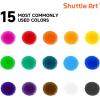 Shuttle Art Tempera Paint Sticks, 32 Colors Solid Tempera Paint for Kids, Super Quick Drying, No-Toxic, Works Great on Paper Wood Glass Ceramic Canvas(15 Classic Colors)