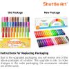 Shuttle Art Tempera Paint Sticks, 32 Colors Solid Tempera Paint for Kids, Super Quick Drying, No-Toxic, Works Great on Paper Wood Glass Ceramic Canvas(32 Colors)