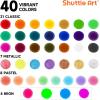 Shuttle Art Tempera Paint Sticks, 32 Colors Solid Tempera Paint for Kids, Super Quick Drying, No-Toxic, Works Great on Paper Wood Glass Ceramic Canvas(40 Colors)