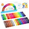 Shuttle Art Tempera Paint Sticks, 32 Colors Solid Tempera Paint for Kids, Super Quick Drying, No-Toxic, Works Great on Paper Wood Glass Ceramic Canvas(30 Colors with 1 Drawing Pad)