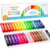 Shuttle Art Tempera Paint Sticks, 32 Colors Solid Tempera Paint for Kids, Super Quick Drying, No-Toxic, Works Great on Paper Wood Glass Ceramic Canvas(32 Colors)
