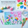 Shuttle Art Washable Finger Paints Set, Kids Paint Set – 37 Pack with 10 Colors (60ml), Paint Brushes, Sponge, Palette, Smock, Non-Toxic for Toddlers(Assorted)