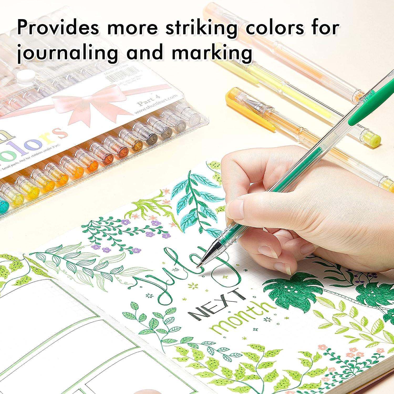 imageShuttle Art 120 Unique Colors No Duplicates Gel Pens Gel Pen Set for Adult Coloring Books Art Markers