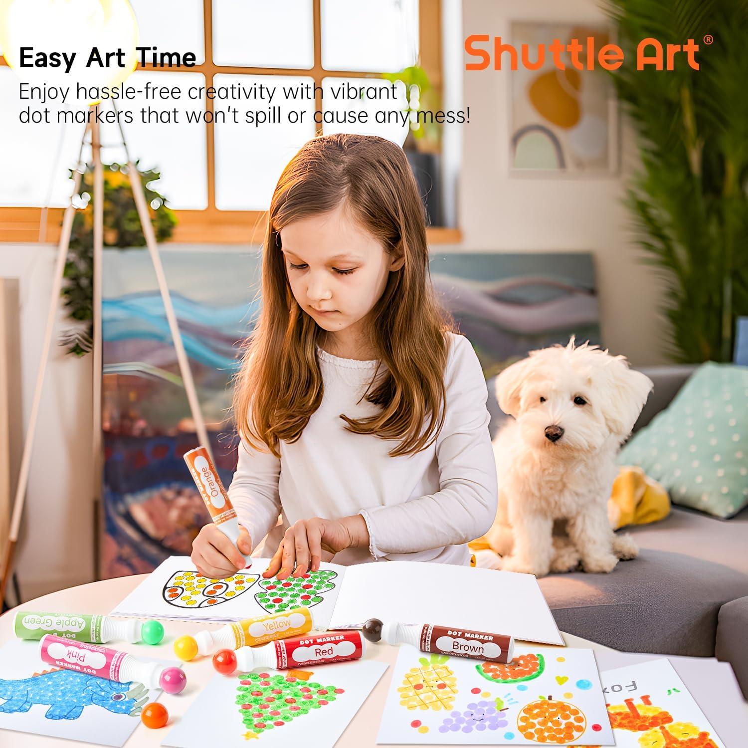 imageShuttle Art Dot Markers 10 Colors Washable Markers for ToddlersBingo Daubers Supplies Kids Preschool Children Non Toxic WaterBased14 Colors