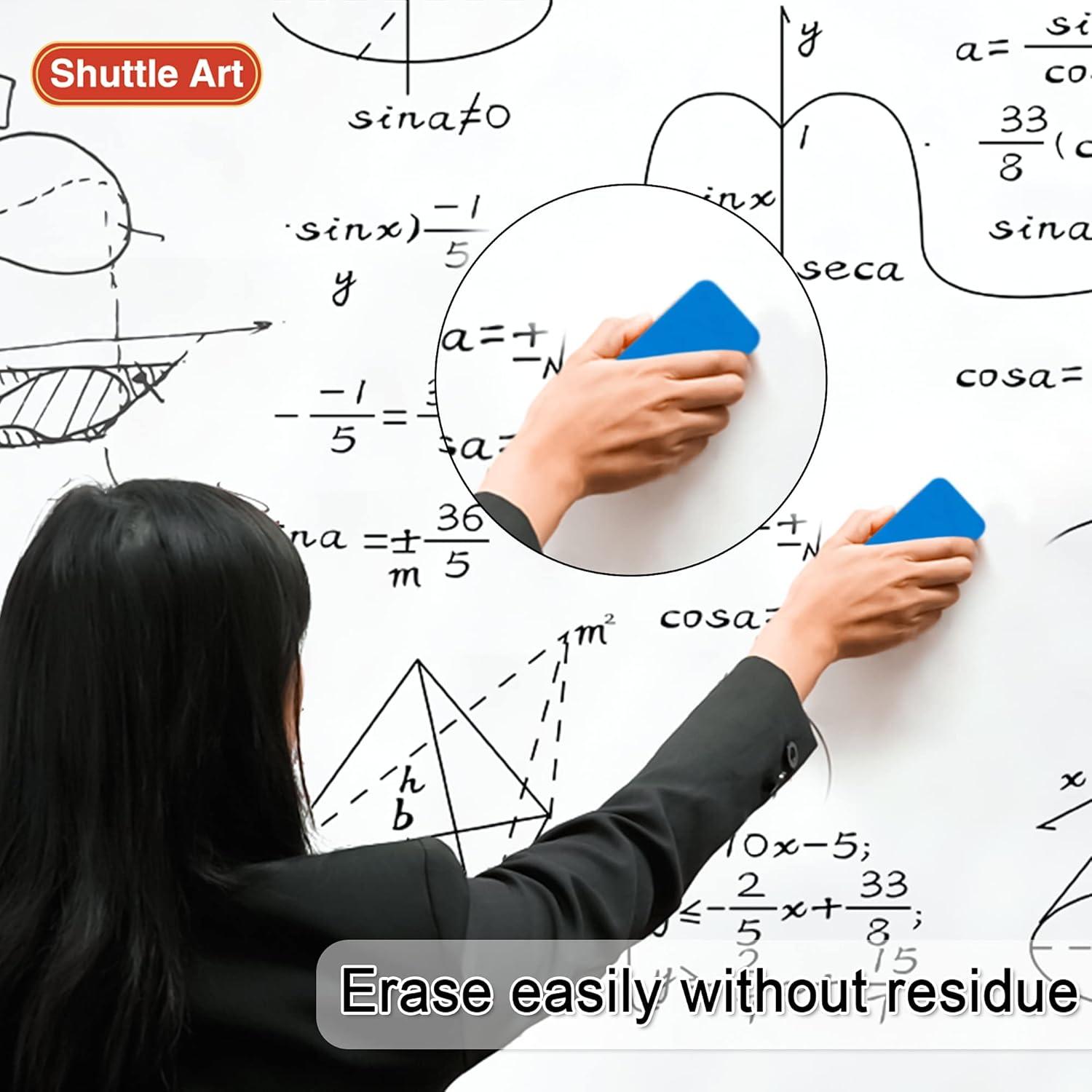 imageShuttle Art Dry Erase Markers 15 Colors Magnetic Whiteboard Markers Fine Point Perfect For Writing on Whiteboards DryErase BoardsMirrors for School Office Home120 Pack BlackChisel Tip
