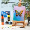 Shuttle Art 18 Colors Acrylic Paint Bottle Set (250ml/8.45oz), Rich Pigmented Bulk Painting Supplies for Artists, Beginners and Kids on Rocks Crafts Canvas Wood Ceramic