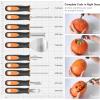 Shuttle Art 20 PCS Halloween Pumpkin Carving Kit, 10 PCS Professional Heavy Duty Stainless Steel Pumpkin Carving Tools with 10 Pumpkin Stencils and Carrying Case, Safe and Durable for Kids Adults