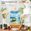 Shuttle Art Acrylic Paint Set, 36 Colors Acrylic Paint with Brushes & Palette, 2oz/60ml Bottles, Rich Pigments Non-toxic for Artists Kids & Adults, Painting on Canvas Rock Ceramic Wood(54 Colors)
