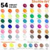 Shuttle Art Acrylic Paint Set, 36 Colors Acrylic Paint with Brushes & Palette, 2oz/60ml Bottles, Rich Pigments Non-toxic for Artists Kids & Adults, Painting on Canvas Rock Ceramic Wood(54 Colors)