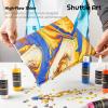 Shuttle Art Acrylic Pouring Paint, Set of 36 Bottles (2 oz/60ml) Pre-Mixed High-Flow Pouring Supplies with Canvas, Silicone Oil, Measuring Cups, Tablecloths, Complete Paint Pouring Kit(23 Metallic Colors)