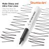 Shuttle Art Dry Erase Markers, 15 Colors Magnetic Whiteboard Markers, Fine Point, Perfect For Writing on Whiteboards, Dry-Erase Boards,Mirrors for School Office Home(15 Ultra Fine Black)
