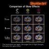 Shuttle Art Glow in the Dark Paint, 12 Colors with UV Light, 2oz/60ml Bottles, Ideal for Art Painting and Crafts, Great for Artists, Beginners on Rocks, Wood, Canvas, Fabric, and Halloween Decorations