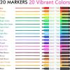 Shuttle Art Magnetic Whiteboard Markers, 20 Pieces Fine Tip and Eraser, Dry Erase Whiteboard Markers, for Writing on Whiteboards, Weekly Planner, Glass for School Office Home(20 colours)