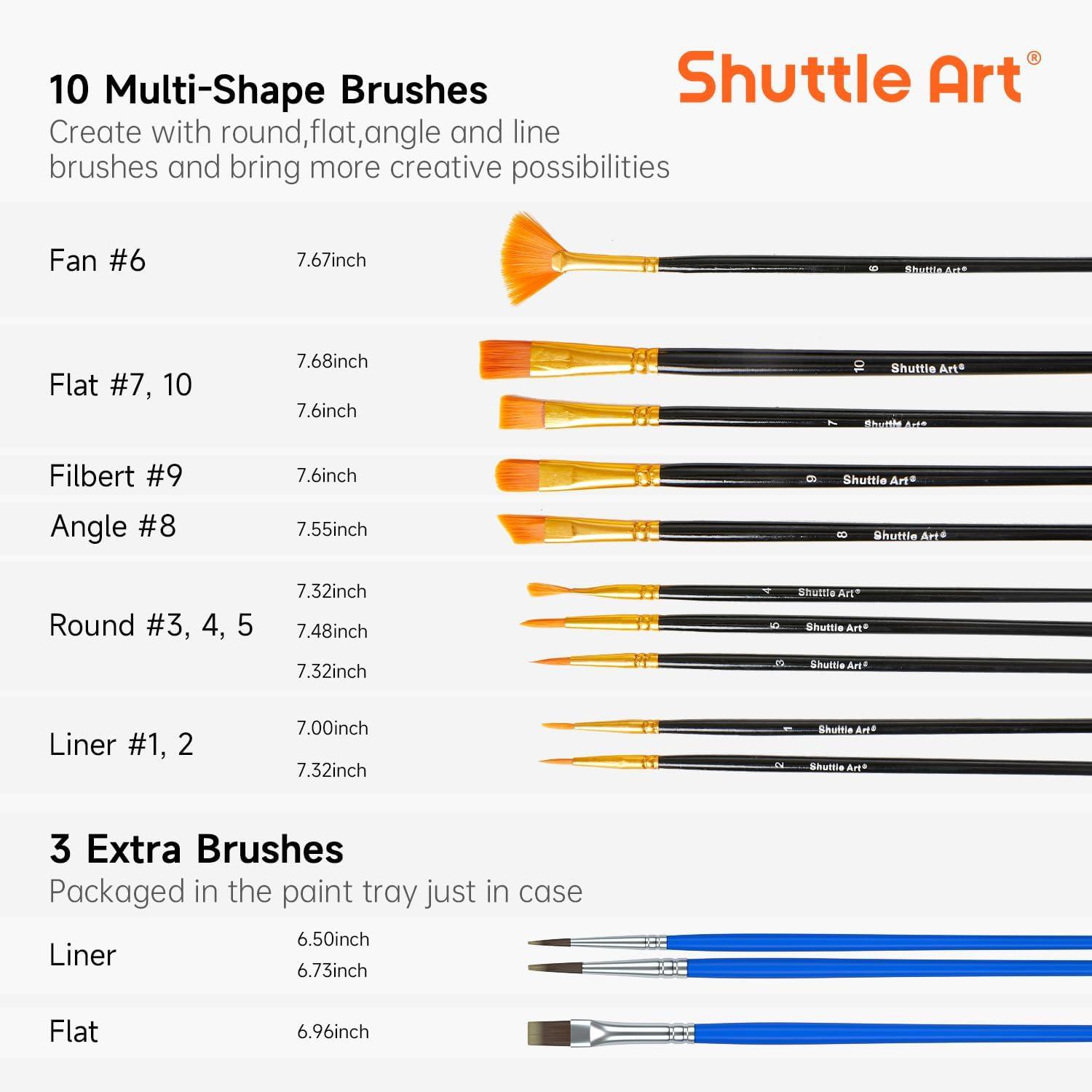 imageShuttle Art 58 Pack Watercolor Paint Set 48 Colors Watercolor Pan with 10 Paint Brushes for Beginners Artists Kids ampamp Adults to Water Color Paint Bullet Journal Calligraphy Practice