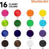 Shuttle Art 16 Colors Watercolor Paint Set Bulk, 15 Pack, Watercolor Paint Set with Paint Brushes for Kids and Adults, Washable Paint for Classroom, Parties, Kindergarten and Art Activities