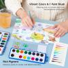 Shuttle Art 16 Colors Watercolor Paint Set Bulk, Pack of 24, Watercolor Paint Set with Paint Brushes for Kids and Adults, Washable Paint for Classroom, Parties, Kindergarten and Art Activities
