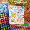 Shuttle Art 43 Pack Watercolor Paint Set, 36 Colors Watercolor Paint Pan Set with 6 Brushes and 1 Watercolor Pad for Beginners, Artists, Kids & Adults Watercolor Painting, Bullet Journal, Calligraphy