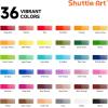 Shuttle Art 48 Pack Watercolor Paint Set, 36 Colors Watercolor Paint in Tubes (12ml Each) with 10 Brushes, 1 Watercolor Pad, 1 Palette, Premium Watercolor Kit for Artist, Beginners, Kids