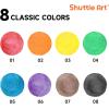 Shuttle Art 8 Colors Watercolor Paint Set, 24 Pack with Paint Brushes & Color Wheels, Washable for Kids & Adults, Suitable for Classroom, Parties, Kindergarten & Art Activities(8 Colors 60 Pack)