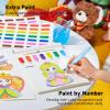 Shuttle Art Paint with Water Coloring Book for Kids, 25 Animals Themed Pages with 2 Brushes, Mess-Free Watercolor Paint Set, Travel-Friendly Art Craft Gift for Toddlers, Birthday Christmas Gift(Princess)