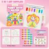 Shuttle Art Paint with Water Coloring Book for Kids, 25 Animals Themed Pages with 2 Brushes, Mess-Free Watercolor Paint Set, Travel-Friendly Art Craft Gift for Toddlers, Birthday Christmas Gift(Princess)