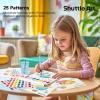 Shuttle Art Paint with Water Coloring Book for Kids, 25 Animals Themed Pages with 2 Brushes, Mess-Free Watercolor Paint Set, Travel-Friendly Art Craft Gift for Toddlers, Birthday Christmas Gift(Sea World)