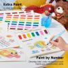 Shuttle Art Paint with Water Coloring Book for Kids, 25 Animals Themed Pages with 2 Brushes, Mess-Free Watercolor Paint Set, Travel-Friendly Art Craft Gift for Toddlers, Birthday Christmas Gift(Sea World)