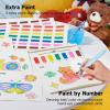 Shuttle Art Paint with Water Coloring Book for Kids, 25 Animals Themed Pages with 2 Brushes, Mess-Free Watercolor Paint Set, Travel-Friendly Art Craft Gift for Toddlers, Birthday Christmas Gift(Animals)