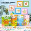 Shuttle Art Paint with Water Coloring Book for Kids, Pack of 4, 100 Sheets Watercolor Paint Set for Kids Ages 3-5, 4-8, Mess Free Travel Art Supplies, Birthday Christmas Craft Gift