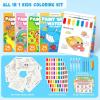 Shuttle Art Paint with Water Coloring Book for Kids, Pack of 4, 100 Sheets Watercolor Paint Set for Kids Ages 3-5, 4-8, Mess Free Travel Art Supplies, Birthday Christmas Craft Gift