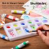 Shuttle Art Watercolor Paint Set, 36 Colors Watercolor Paint in Tubes (12ml Each) with 3 Brushes, Rich Pigment, Easy to Blend, Perfect for Kids, Artists, Beginners, Students(15 Colors)