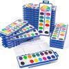 Shuttle Art 16 Colors Watercolor Paint Set Bulk, Pack of 24, Watercolor Paint Set with Paint Brushes for Kids and Adults, Washable Paint for Classroom, Parties, Kindergarten and Art Activities