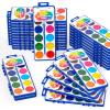 Shuttle Art 30 pack Watercolor Paint Set Bulk, 12 Colors Watercolor Paint Set bulk with Paint Brushes for Kids and Adults, Washable Paint for Classroom, Parties, Kindergarten and Art Activities