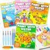 Shuttle Art Paint with Water Coloring Book for Kids, Pack of 4, 100 Sheets Watercolor Paint Set for Kids Ages 3-5, 4-8, Mess Free Travel Art Supplies, Birthday Christmas Craft Gift