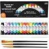 Shuttle Art Watercolor Paint Set, 36 Colors Watercolor Paint in Tubes (12ml Each) with 3 Brushes, Rich Pigment, Easy to Blend, Perfect for Kids, Artists, Beginners, Students(15 Colors)