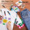 66 Colors Fabric Paint, Shuttle Art 3D Fabric Paint with Stencil and Brushes, Permanent Textile Paint Includes Neon, Metallic, Glitter and Glow in the Dark Paint, Ideal for Clothing and DIY Decoration