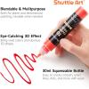 66 Colors Fabric Paint, Shuttle Art 3D Fabric Paint with Stencil and Brushes, Permanent Textile Paint Includes Neon, Metallic, Glitter and Glow in the Dark Paint, Ideal for Clothing and DIY Decoration