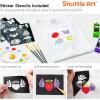 Fabric Paint, Shuttle Art 30 Colors Permanent Soft Fabric Paint in Bottles (60ml/2oz) with Brushes, Palette, Stencils, Non-Toxic Textile Paint for T-shirts, Shoes, Jeans, Bags, DIY Projects&Art Crafts