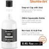 Shuttle Art Black Fabric Paint, 16.9 oz(500 ml) Permanent Fabric Paint for Furniture, Sofa, Cushions, Clothes, Soft Non-Toxic Textile Paint for Color Changing, Renewal & Art Creations(White)