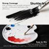 Shuttle Art Black Fabric Paint, 16.9 oz(500 ml) Permanent Fabric Paint for Furniture, Sofa, Cushions, Clothes, Soft Non-Toxic Textile Paint for Color Changing, Renewal & Art Creations(Black)