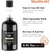 Shuttle Art Black Fabric Paint, 16.9 oz(500 ml) Permanent Fabric Paint for Furniture, Sofa, Cushions, Clothes, Soft Non-Toxic Textile Paint for Color Changing, Renewal & Art Creations(Black)