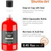 Shuttle Art Black Fabric Paint, 16.9 oz(500 ml) Permanent Fabric Paint for Furniture, Sofa, Cushions, Clothes, Soft Non-Toxic Textile Paint for Color Changing, Renewal & Art Creations(Red)