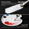 Shuttle Art Black Fabric Paint, 4 oz(100 ml) Fabric Paint for Clothes Permanent, Non-Toxic Textile Paint for DIY Arts & Crafts, T-Shirts, Shoes, Jeans, Ideal for Base Coverage, Blending & Detailing(White)