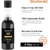 Shuttle Art Black Fabric Paint, 4 oz(100 ml) Fabric Paint for Clothes Permanent, Non-Toxic Textile Paint for DIY Arts & Crafts, T-Shirts, Shoes, Jeans, Ideal for Base Coverage, Blending & Detailing(Black)