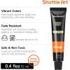 Shuttle Art Fabric Paint, 15 x 12ml Tubes Permanent Soft Fabric Paint with 3 Brushes, Non-Toxic Textile Paint for Clothes, T-Shirts, Shoes, Jeans, Bags, DIY Projects&Art, Ideal for Kids Adults Artists