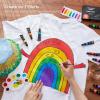 Shuttle Art Fabric Paint, 15 x 12ml Tubes Permanent Soft Fabric Paint with 3 Brushes, Non-Toxic Textile Paint for Clothes, T-Shirts, Shoes, Jeans, Bags, DIY Projects&Art, Ideal for Kids Adults Artists